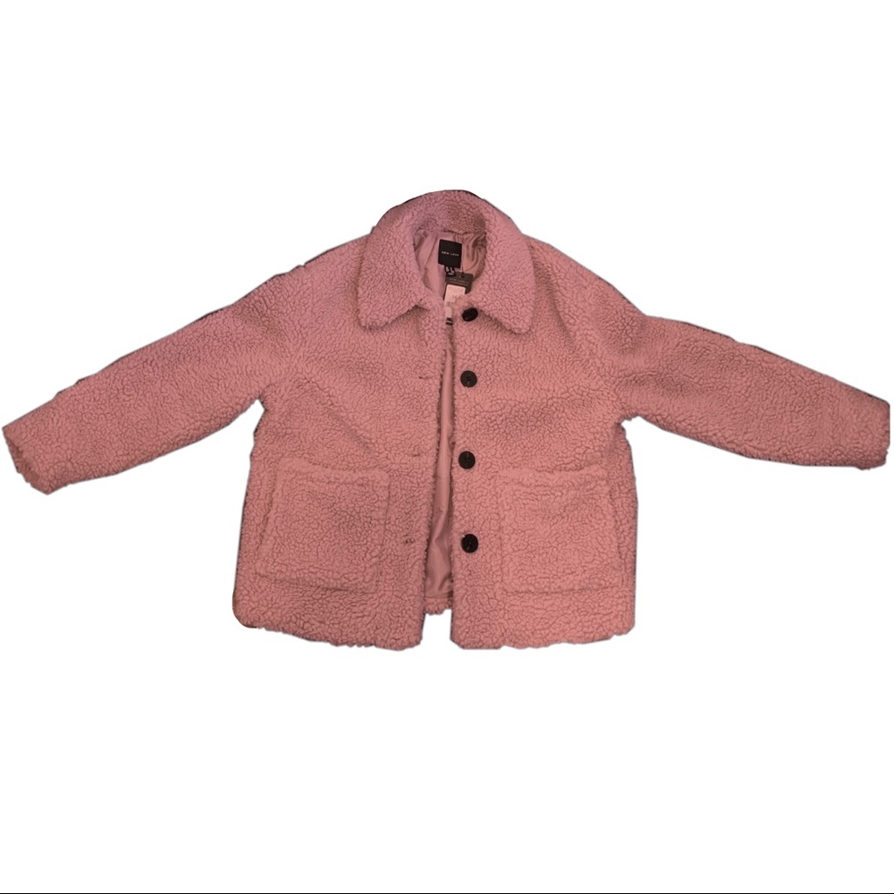 PINK FAUX FUR/TEDDY JACKET